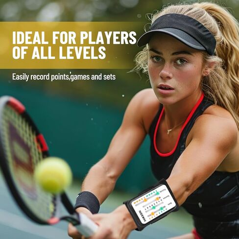 Hikeen Big Screen Score Keeper for Tennis Racket and Padel,Adjustable Wrist Strap Score Board for Recording Points,Games and Sets - Glue-Free, Lightweight, Laser Engraved Numbers in Saudi Arabia