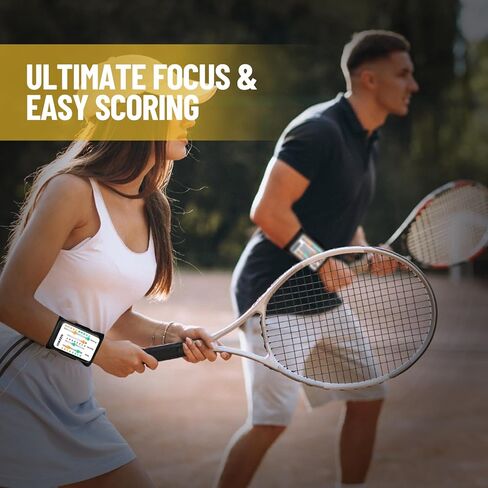 Hikeen Big Screen Score Keeper for Tennis Racket and Padel,Adjustable Wrist Strap Score Board for Recording Points,Games and Sets - Glue-Free, Lightweight, Laser Engraved Numbers in Saudi Arabia