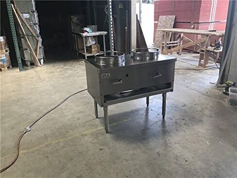 مستودع التبريد مجموعة ووك الصينية NSF غرفة ثقبين بشعلتين، حلقة ووك مخصصة مقاس 13 بوصة، طهي تجاري، استخدم البروبان أو الغاز الطبيعي للمطعم، إجمالي 240000 وحدة حرارية بريطانية، فولاذ مقاوم للصدأ 36 بوصة in Kuwait