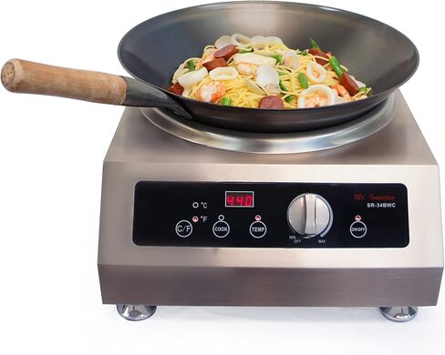 SPT SR-34BWC-400C Combination of 3400W Countertop Commercial Wok Range (220-240V) and 15.75″ Cool Roll Iron Wok in Saudi Arabia
