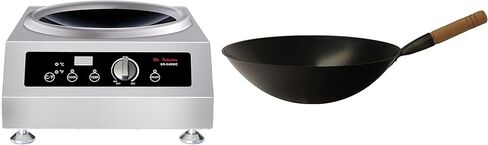 SPT SR-34BWC-400C Combination of 3400W Countertop Commercial Wok Range (220-240V) and 15.75″ Cool Roll Iron Wok in Saudi Arabia