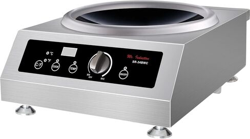 SPT SR-34BWC-400C Combination of 3400W Countertop Commercial Wok Range (220-240V) and 15.75″ Cool Roll Iron Wok in Saudi Arabia