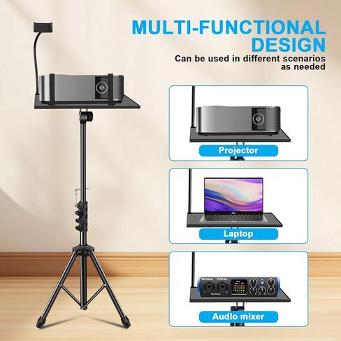 Projector Tripod Stand, 23-49" Height Adjustable Laptop Stand with Phone Holder, Portable Projector Stand, Tripod for Projector, DJ, Laptop, Projector Floor Stand for Office, Home, Outdoor in Saudi Arabia
