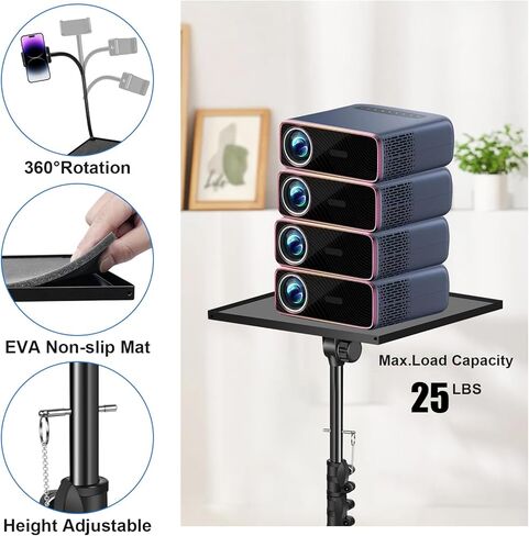 Projector Tripod Stand, 23-49" Height Adjustable Laptop Stand with Phone Holder, Portable Projector Stand, Tripod for Projector, DJ, Laptop, Projector Floor Stand for Office, Home, Outdoor in Saudi Arabia