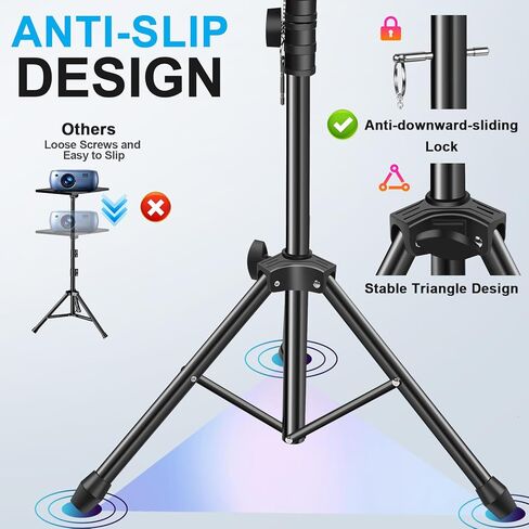 Projector Tripod Stand, 23-49" Height Adjustable Laptop Stand with Phone Holder, Portable Projector Stand, Tripod for Projector, DJ, Laptop, Projector Floor Stand for Office, Home, Outdoor in Saudi Arabia