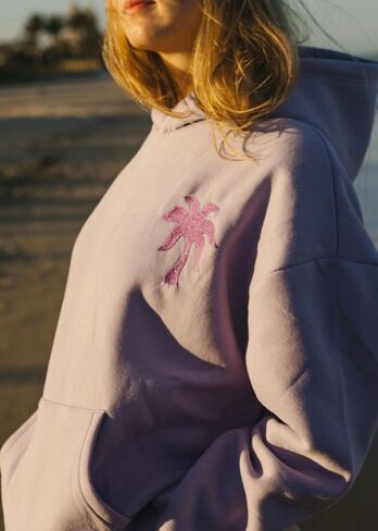 Pink Palm Puff "To Live For the Hope of it All" Hoodie in Lilac in Kuwait