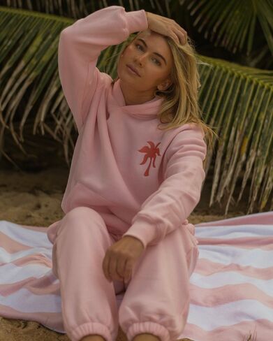 Pink Palm Puff Puff Sweatpants in Pink in Kuwait