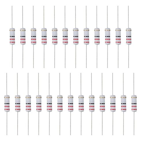 MECCANIXITY 25 Pcs 75 Ohm Resistor, 3 Watts 5% Tolerance Metal Oxide Film Resistor Axial Lead, Flame Proof for DIY Electronic Projects Circuits Experiments in Kuwait