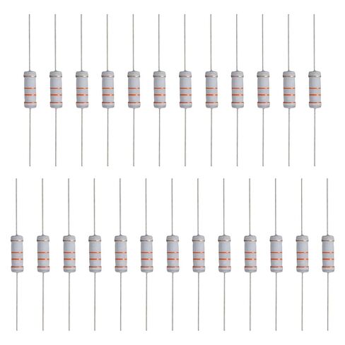 MECCANIXITY 25 Pcs 75 Ohm Resistor, 3 Watts 5% Tolerance Metal Oxide Film Resistor Axial Lead, Flame Proof for DIY Electronic Projects Circuits Experiments in Kuwait