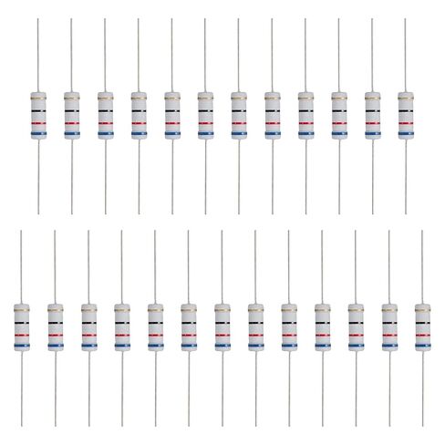 MECCANIXITY 25 Pcs 75 Ohm Resistor, 3 Watts 5% Tolerance Metal Oxide Film Resistor Axial Lead, Flame Proof for DIY Electronic Projects Circuits Experiments in Kuwait