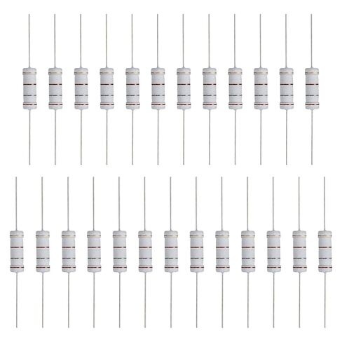 MECCANIXITY 25 Pcs 75 Ohm Resistor, 3 Watts 5% Tolerance Metal Oxide Film Resistor Axial Lead, Flame Proof for DIY Electronic Projects Circuits Experiments in Kuwait