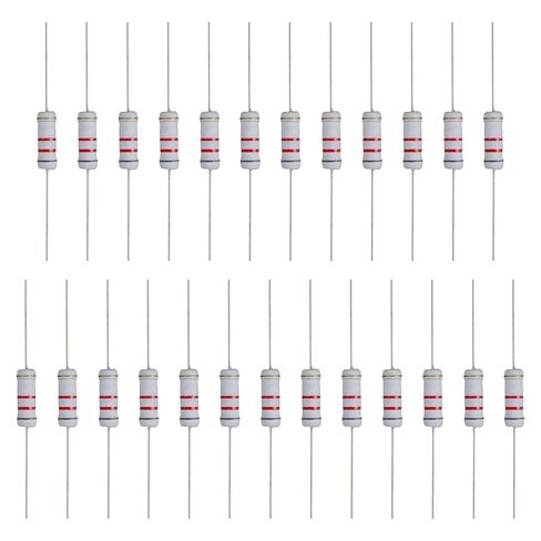 MECCANIXITY 25 Pcs 75 Ohm Resistor, 3 Watts 5% Tolerance Metal Oxide Film Resistor Axial Lead, Flame Proof for DIY Electronic Projects Circuits Experiments in Kuwait