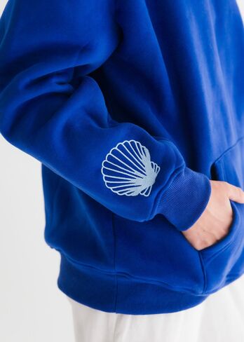 Pink Palm Puff "Hawaii Hibiscus" Hoodie in Oceanic in Kuwait