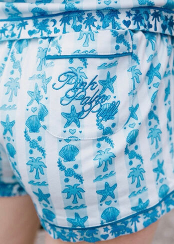 Pink Palm Puff Pink Palm Pajamas in Seabreeze in Kuwait