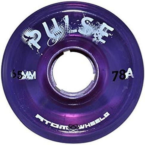 Atom Skates Outdoor Quad Roller Wheels 78A Atom Pulse 65x37 Purple / 2 Packs - 8 Wheels in Kuwait