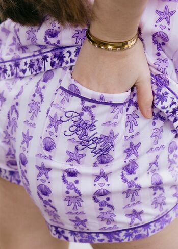 Pink Palm Puff Pink Palm Pajamas in Twilight in Kuwait