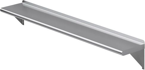 AmGood 10" X 60" Stainless Steel Wall Shelf | NSF | Metal Shelving | Garage, Laundry, Storage, Utility Room | Restaurant, Commercial Kitchen in Kuwait