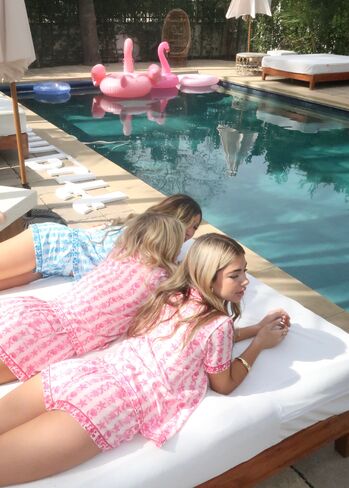 Pink Palm Puff Pink Palm Pajamas in Blush Bay in Kuwait