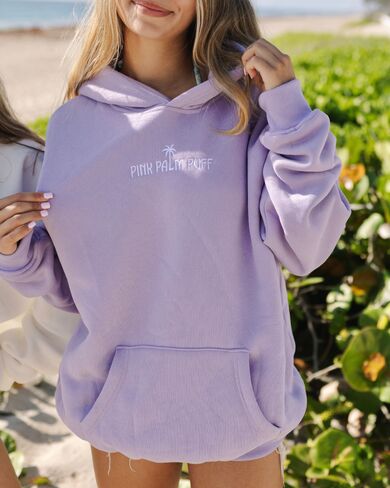 Pink Palm Puff Classic Puff Hoodie in Orchid in Kuwait