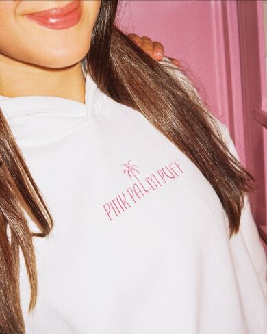 Pink Palm Puff Classic Puff Hoodie in Pink Opal in Kuwait