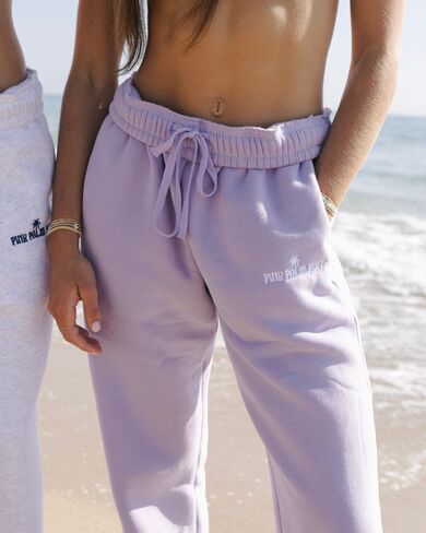 Pink Palm Puff Classic Sweatpants in Orchid in Kuwait