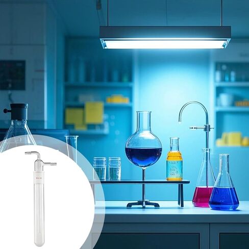 24/40 Joint Cold Trap Schlenk Tube, Hand Blown High Borosilicate Glass, Lab Glassware for Vacuum Protection in Kuwait