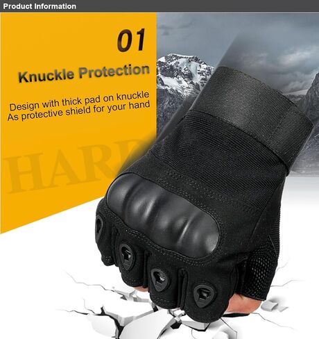 Mens Half Finger Tactical Glove Knuckle Protection Workout Training Fingerless Gloves Outdoor Cycling Hiking Gloves Guante in Saudi Arabia