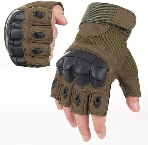 Mens Half Finger Tactical Glove Knuckle Protection Workout Training Fingerless Gloves Outdoor Cycling Hiking Gloves Guante in Saudi Arabia