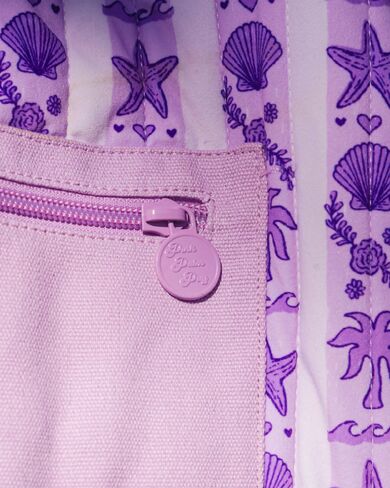 Pink Palm Puff Couture Carryall in Twilight (Reversible) in Kuwait