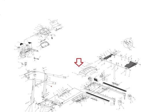 Upper Motor Cover 1000092675 Works with HZ Fitness CT5.1 T701 Treadmill in Saudi Arabia