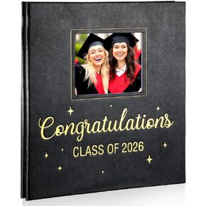Class of 2024 Photo Album Graduation Self Adhesive Scrapbook Congratulations Class of 2024 DIY Album Leather Cover Memory Scrap Book with 40 Sticky Pages for 3x5 4x6 5x7 8x10 Pictures in Saudi Arabia