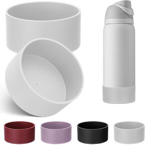 Mity rain 2PCS Silicone Boot for Owala Water Bottle 24 oz 32 oz, Anti-Slip Protective Sleeve Bottom Bumper Protector for FreeSip Stainless Steel Water Bottles Accessories in Kuwait