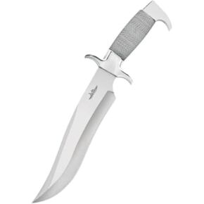 سكين جيل هيبن هايلاندر باوي | شفرة من الفولاذ المقاوم للصدأ 8 3/4 بوصة 420 | 13 1/2 بوصة بشكل عام | يتضمن غمد حزام جلدي فاخر in Kuwait