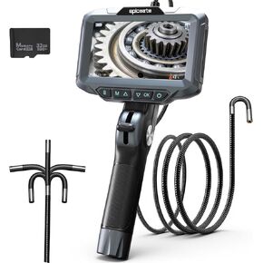 كاميرا فحص مع ضوء، منظار صناعي عالي الدقة 1920 بكسل مع شاشة IPS مقاس 5 بوصات، منظار مفصلي ثنائي الاتجاه مع كاميرا كابل ثعبان 0.23 بوصة للأنابيب/المجاري/السيارات/الجدار in Kuwait