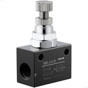 Pneumatic Air Flow Control Valve, PT1/4 Speed Regulating One-Way Throttle Valve ASC-08 in Kuwait