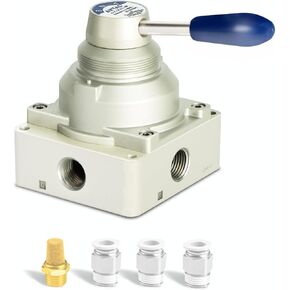 1/4''NPT 4HV230-08T Rotary Lever Hand Valve 3 Position 4 Way Air Flow Control in Kuwait