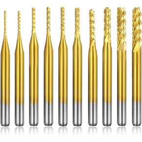 10PCS Milling Cutter 0.5mm-3.175mm Milling Corn Milling Bits Cutter(0.6-1.5mm 10pc) in Saudi Arabia