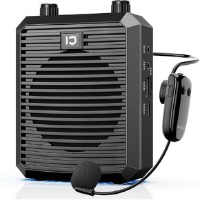 SHIDU 18W Voice Amplifier for Teacher with Wireless Microphone Headset, Portable Bluetooth Speaker and Megaphone, Professional Power Amplifier System for Tour Guide, Speech, Yoga, Meeting in Kuwait