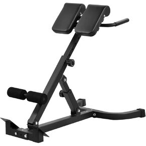 Roman Chair Hyperextension Bench Roman Chair Back Extension Folding Bench Strength Training Supplies, Adjustable Lower Machine Black in Kuwait