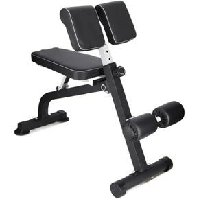 Roman Chair Hyperextension Bench Adjustable Hyperextension Bench for Core Strength Training - Foldable Roman Chair with Sit-Up Function, Supports 330 lbs in Kuwait