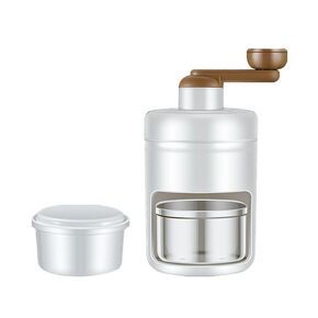 Manual Ice Shaver Machine, Hand-Crank Snow Cone Maker, Portable Ice Crusher for Smoothies, Food-Grade Material (Manual Ice Shaver (Black & White)) in Kuwait