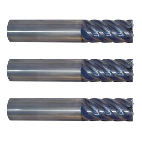 3 قطع قطر 1/4 بوصة × ساق 1/4 بوصة نصف قطر 0.015-0.020 بوصة نصف قطر زاوية 5 فلوت نصف قطر متغير حلزوني تايفون سلسلة حمراء من الكربيد، 3 عبوات in Kuwait