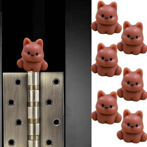 Hinge Heads Decorative Topper Set 6PCS, Home Decoration,Magnetic Hinge Head Toppers Door Hinge, Cute Mini Creative Brown Puppy Resin Ornament in Saudi Arabia