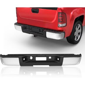 MOSTPLUS Chrome Rear Bumper Assembly Compatible for 2007-2013 Chevy Silverado GMC Sierra 1500 Pickup GM1103147 no Park Assist Sensor Holes Steel Complete Back Step Bumpers in Saudi Arabia