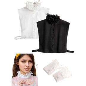 Vanrose Jan Detachable Fake Collar Stylish Peter Pan Faux Collar for Women Multiple Designs Comfortable Easy to Wear in Kuwait