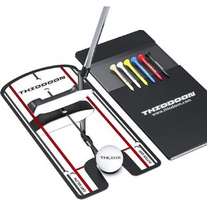 THIODOON Golf Putting Mirror - 3mm Ultra-Thin Alignment Putting Training Aid for Correcting Eye & Shoulder Position | Anti-Scratch Acrylic Surface with Portable Carry Bag for Home & Green Practice in Kuwait