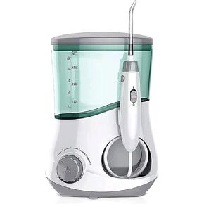 Electric Water Flosser, Cordless Dental Oral Irrigator with 6 Jet Tips & 360° Rotating Nozzle, Smart Timing Teeth Cleaning Tool for Home and Travel in Kuwait