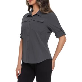 Women's Sun Protection Shirts Long Sleeve Quick Dry Lightweight Breathable UPF50+ for Hiking Fishing Travel Camping in Saudi Arabia