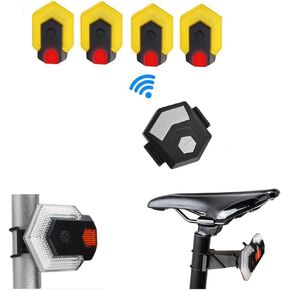 إشارة الانعطاف الخلفية للدراجة الذكية - أضواء أمامية وخلفية، ضوء تحذير للدراجة، ضوء وامض آمن قابل للشحن عبر USB مقاوم للماء لركوب الدراجات على الطرق in Kuwait