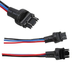 iJDMTOY 3156/3157 Male Adapter Wiring Harness Compatible with Car Motorcycle Front/Rear Lamp Turn Signal Lights Retrofit in Kuwait